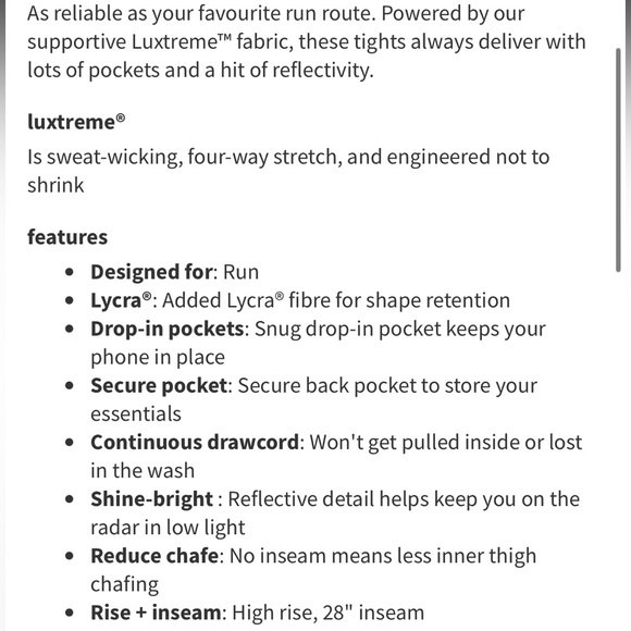 Lululemon Swift Speed High-Rise Tight 28" - Picture 4 of 4